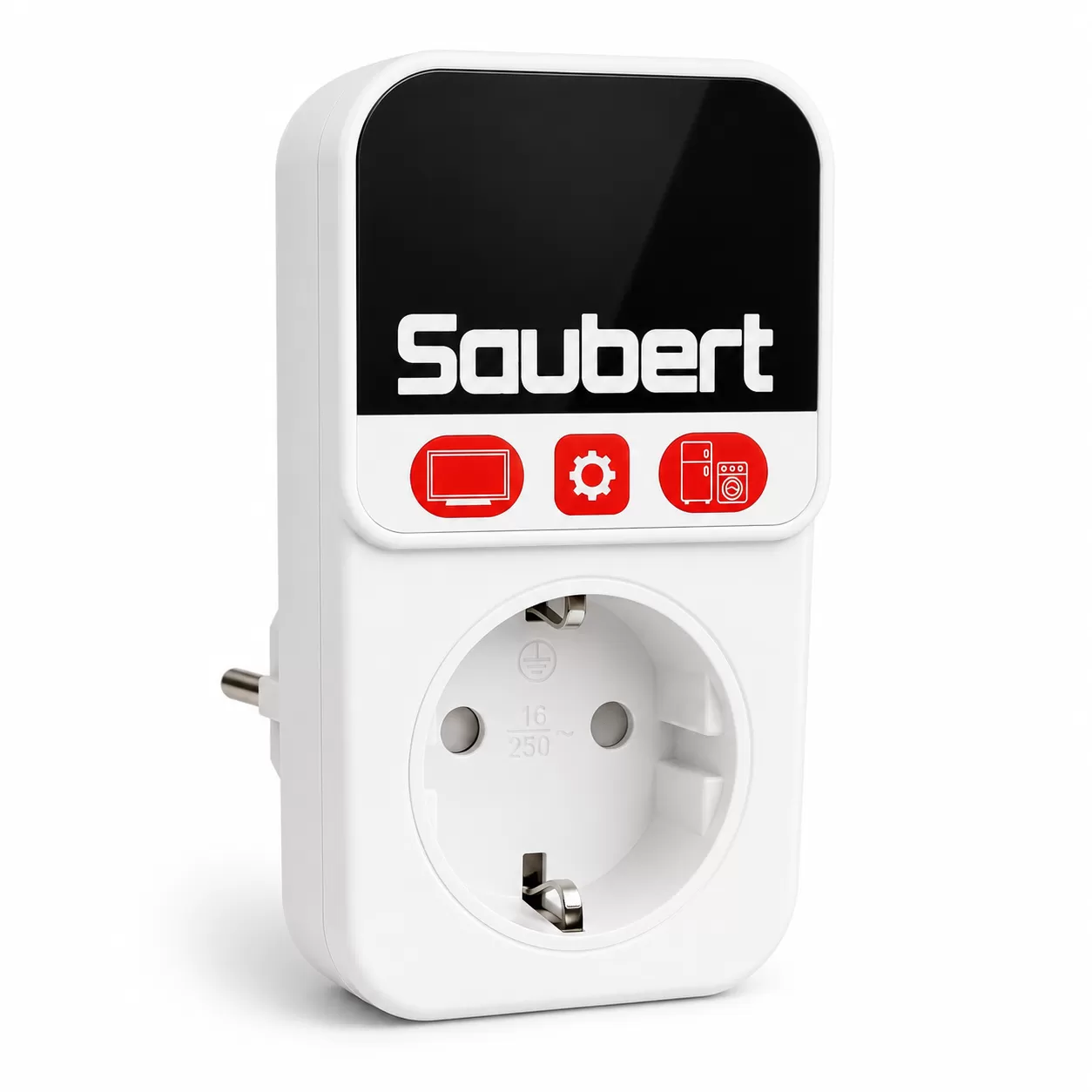 Saubert FZS0119 16A Akıllı Voltaj ve Darbe Gerilim Korumalı Priz yan görünüm